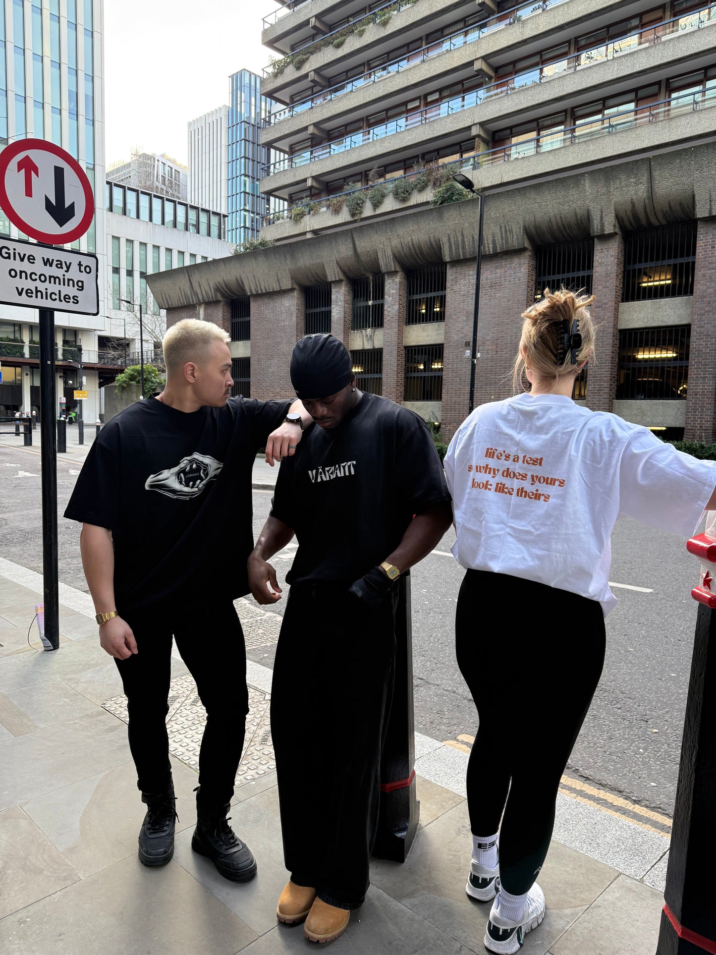 VÄRIANT Oversized High Neck Organic T-Shirt Black